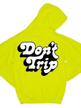 Free & Easy Neon Yellow "Don't Trip" Graphic Hoodie